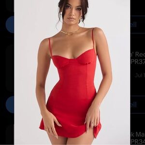 HOUSE OF CB 'Christiana' Red Mini Dress/Size M(P)-US 6-8/PR3754
